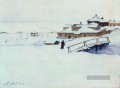 die Winterlandschaft 1910 Konstantin Yuon Schnee
